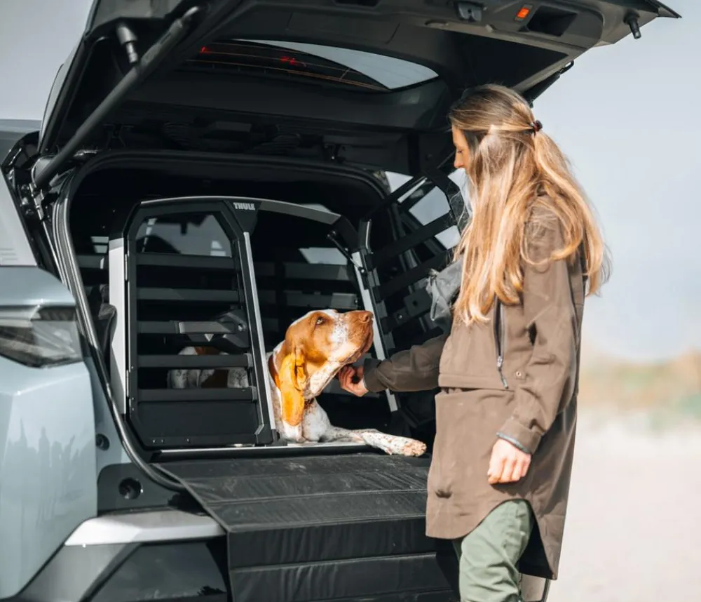 THULE® Allax Double L Compact Hundetransportbox, ca. B96/H69/T87-93 cm Clearance