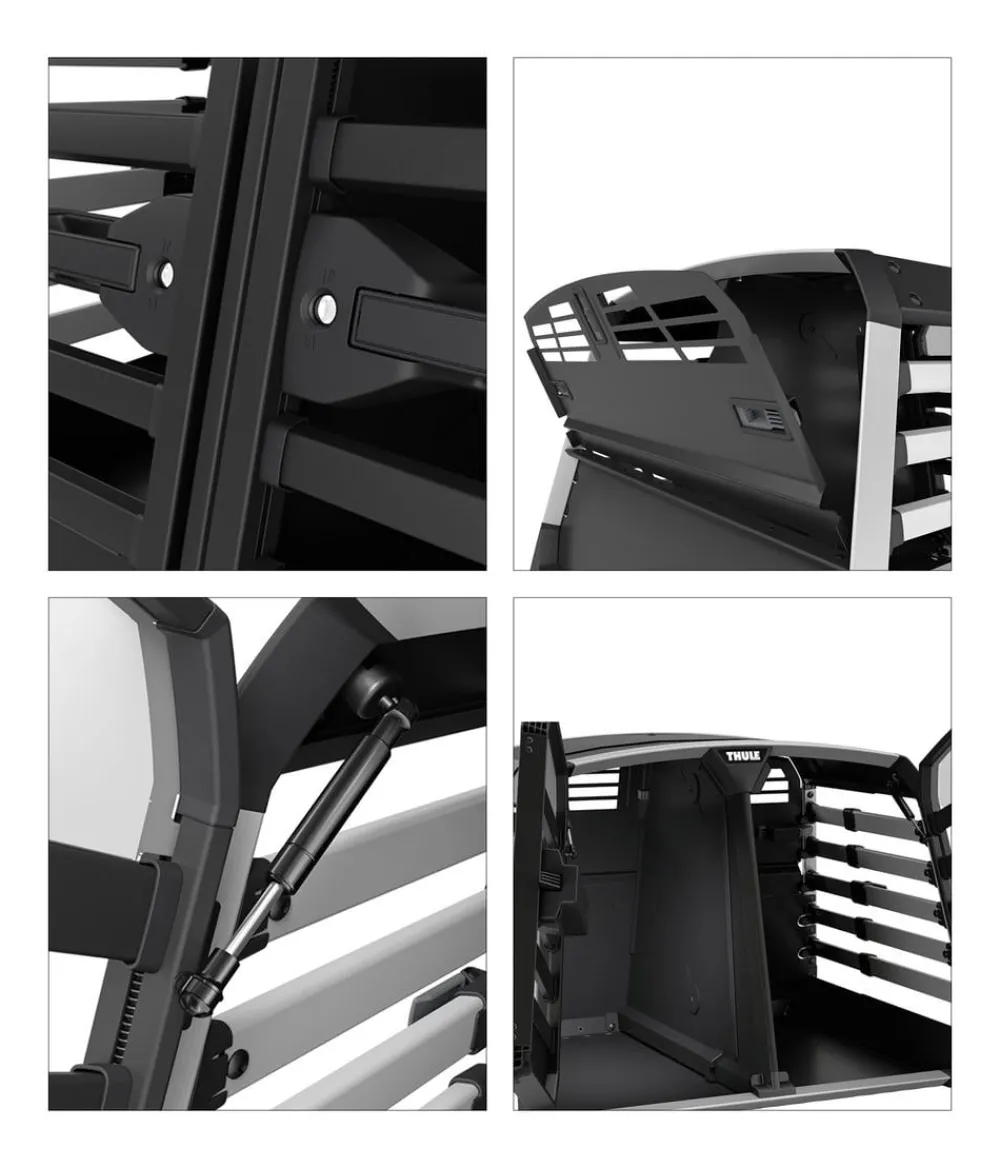 THULE® Allax Double L Compact Hundetransportbox, ca. B96/H69/T87-93 cm Clearance