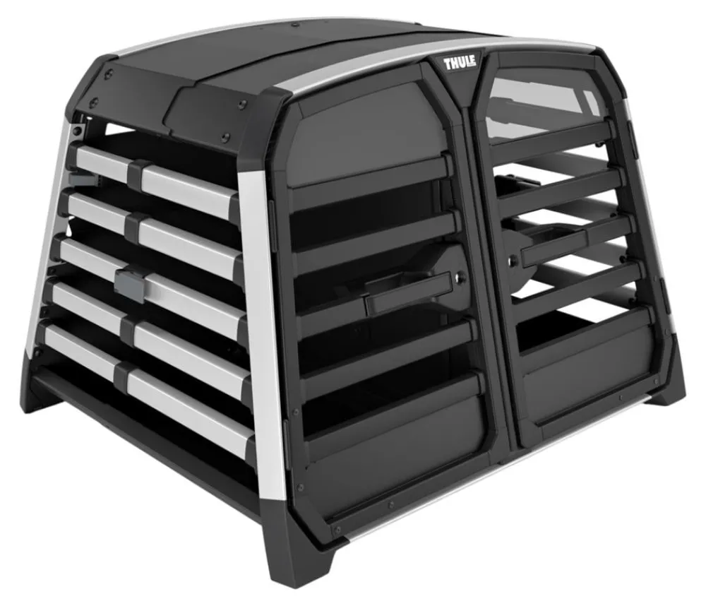 THULE® Allax Double L Compact Hundetransportbox, ca. B96/H69/T87-93 cm Clearance