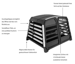THULE® Hundetransportboxen - Allax Double M Hundetransportbox, ca. B93/H65/T77-82 cm