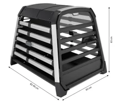 THULE® Allax M Hundetransportbox, ca. B65/H65/T82-90 cm New