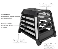 THULE® Hundetransportboxen > Allax S Hundetransportbox, ca. B58/H55/T72-80 cm