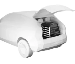 THULE® Hundetransportboxen - Allax threshold compatible M Compact Hundetransportbox für Fahrzeuge mit Ladekante, ca. B65/H65/T77-82 cm