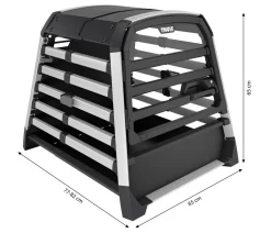 THULE® Hundetransportboxen - Allax threshold compatible M Compact Hundetransportbox für Fahrzeuge mit Ladekante, ca. B65/H65/T77-82 cm