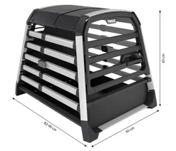 THULE® Hundetransportboxen - Allax threshold compatible M Hundetransportbox für Fahrzeuge mit Ladekante, ca. B65/H65/T82-90 cm