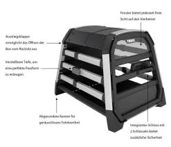 THULE® Hundetransportboxen > Allax XS Hundetransportbox, ca. B50/H50/T66-72 cm