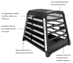 THULE® Hundetransportboxen - Allax XXL Compact Hundetransportbox, ca. B75/H78/T95-103 cm