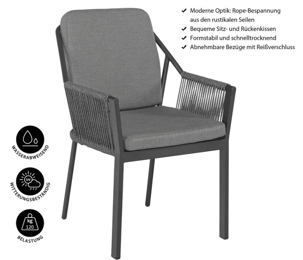 Tierra Outdoor Gartensessel Liv Grau New