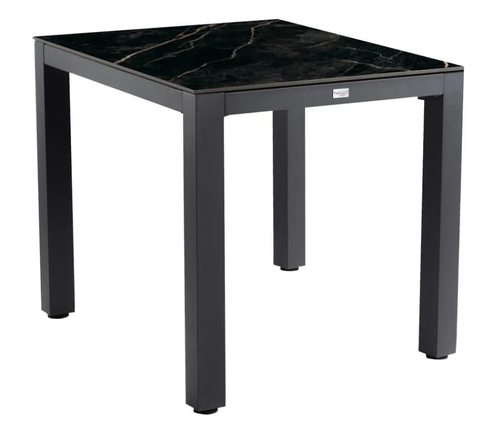 Tierra Outdoor Gartentisch Briga, ca. B80/H74/T80 cm Schwarz Online