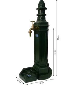 tomco Gartenbrunnen > Aluminium-Gartenbrunnen Antik, ohne Wasserhahn, ca. H99 cm