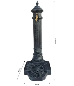 tomco Aluminium-Standbrunnen, ca. H101 cm Grau Best
