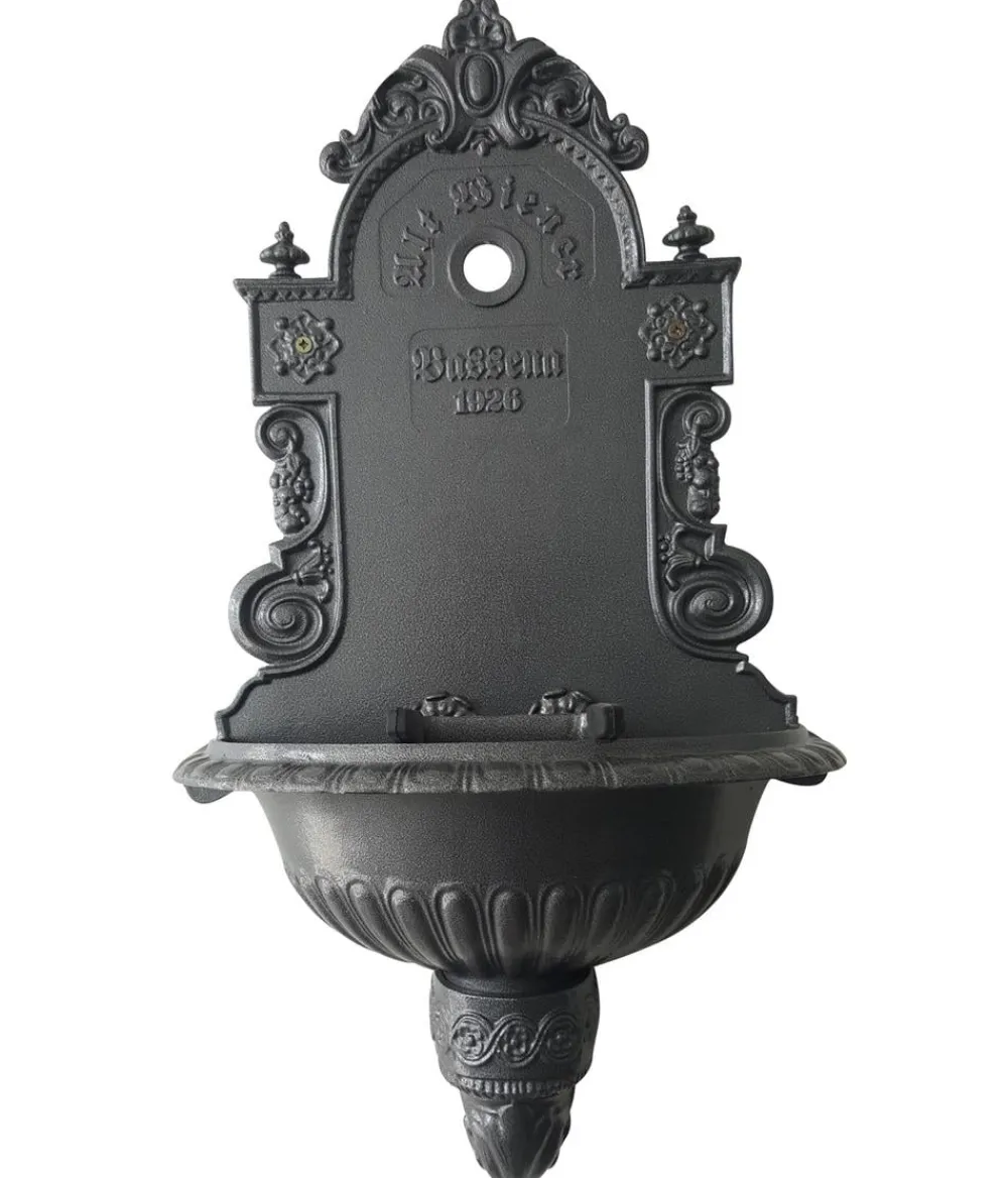 tomco Gartenbrunnen > Aluminium-Wandbrunnen Wiener Bassena, ohne Hahn, ca. 87 cm
