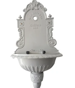 tomco Aluminium-Wandbrunnen Wiener Bassena, ohne Hahn, ca. 87 cm Weiß