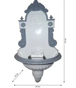 tomco Aluminium-Wandbrunnen Wiener Bassena, ohne Hahn, ca. 87 cm Grau Clearance