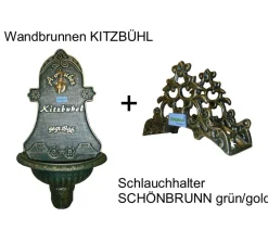 tomco Gartenbrunnen|Gartenschläuche & Zubehör > Aluminium-Wandbrunnen und Schlauchhalter Schönbrunn Set, 2-teilig