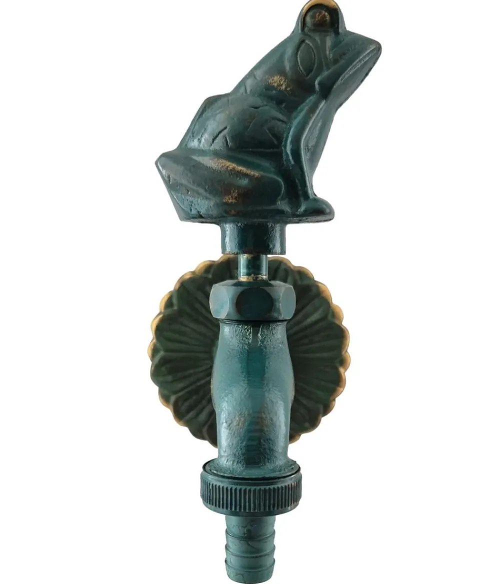 tomco Brunnen Zubehör > Messing-Wasserhahn Frosch 1/2, mit Rosette
