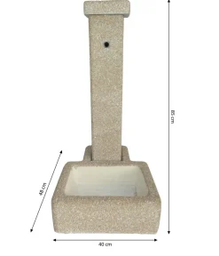 tomco Gartenbrunnen - Stein-Gartenbrunnen Florenz, ca. H85 cm Braun