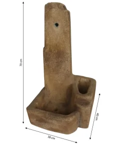 tomco Stein-Gartenbrunnen Pisa, ca. H70 cm Braun New