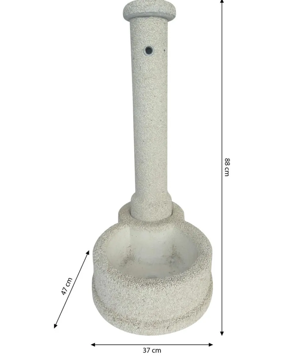 tomco Stein-Gartenbrunnen Siena, ca. H88 cm Weiß Clearance