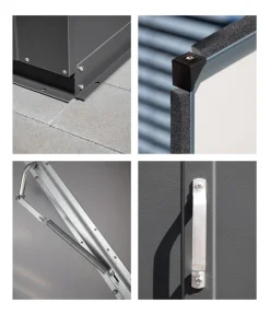 Trimetals Gartenschränke & Minigaragen - Fahrradbox Stowaway, ca. B138/H113/T89 cm Dunkelgrau