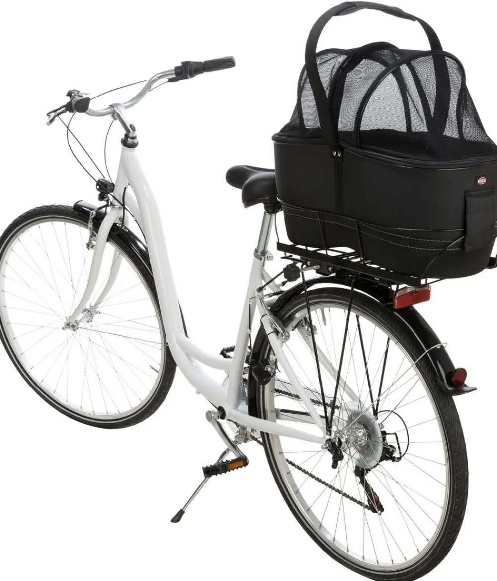 Trixie Fahrradkorb Long für Gepäckträger, ca. B29/H49/T60 cm Schwarz Sale