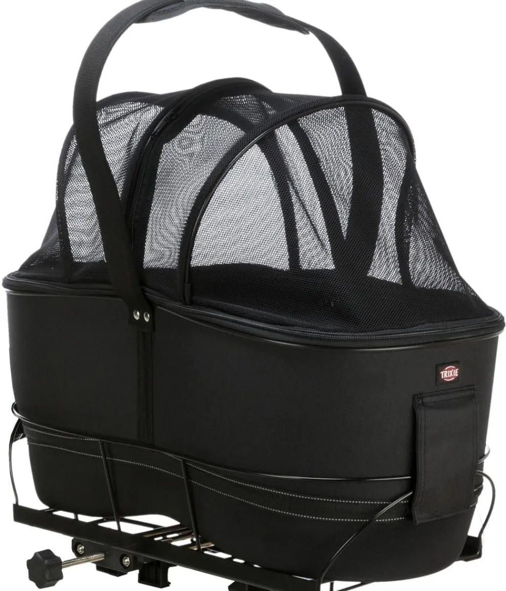 Trixie Fahrradkorb Long für Gepäckträger, ca. B29/H49/T60 cm Schwarz Sale