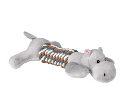 Trixie Hundespielzeug - Hundespielzeug Figur mit Tau, 2 Figuren, ca. B32 cm