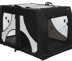 Trixie Hundetransportboxen - Hundetransportbox Vario Double, /grau, ca. B91/H61/T60 cm Schwarz