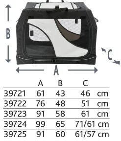 Trixie Hundetransportboxen - Hundetranportbox Vario, /grau Schwarz