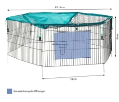 Trixie Jungtiergehege mit Netz, ca. B116/H58/T38 cm Best