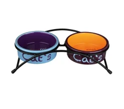 Trixie Artikel Zur Nachsorge|Katzennäpfe & Tränken > Keramiknapf-Set Eat on Feet für Katzen, 2 x 0,3 l