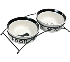 Trixie Hundenäpfe & Tränken - Keramiknapf-Set Eat on Feet, 2 x 1,6 Liter