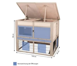 Trixie Kleintierstall XL mit Wärmedämmung, ca. B120/H98/T94 cm Hellbraun Online
