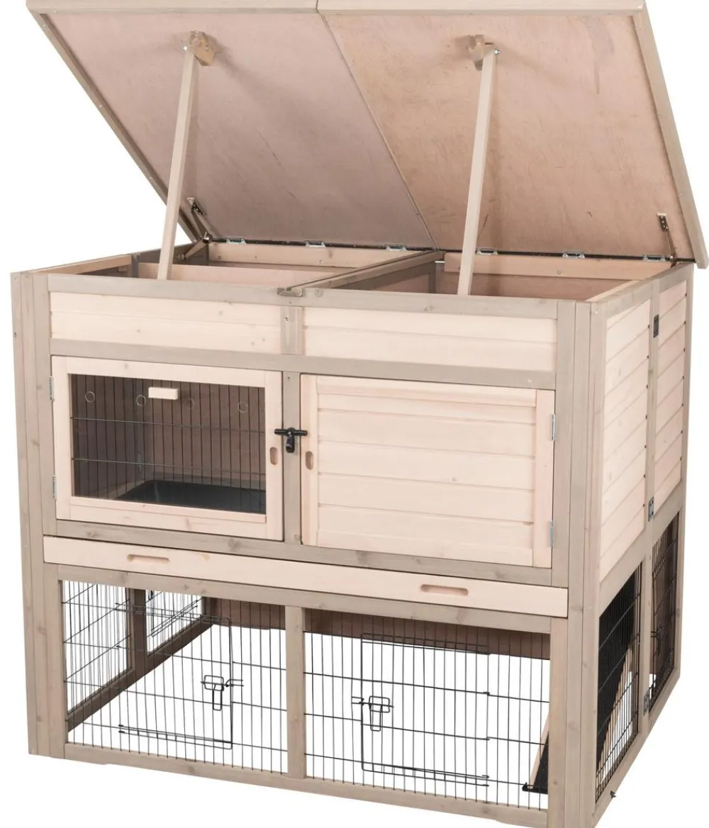 Trixie Kleintierstall XL mit Wärmedämmung, ca. B120/H98/T94 cm Hellbraun Online