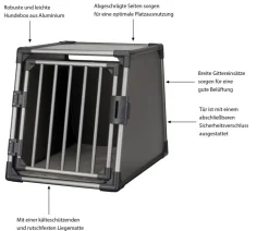 Trixie Hundetransportboxen > Tranportbox für Hunde, Auiniu, grafit