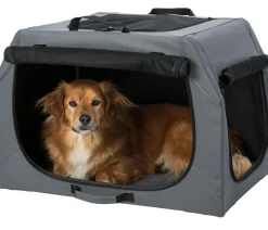 Trixie Hundetransportboxen|Hundebetten & Körbe - Transportbox Mobile Kennel Easy Grau