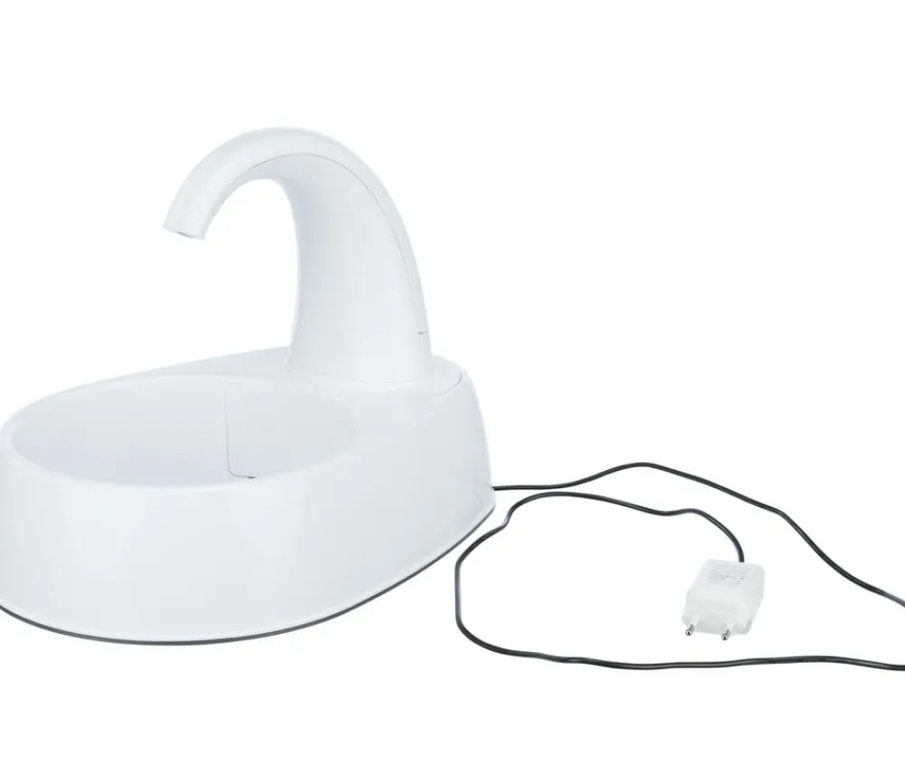 Trixie Hundenäpfe & Tränken|Trinkbrunnen - Trinkbrunnen Curved Stream, , 2,5 l Weiß