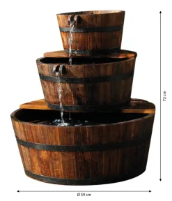 Ubbink Gartenbrunnen > Holz-Gartenbrunnen Edinburgh, Ø 59 x 72 cm