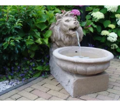 Ubbink Polyresin-Gartenbrunnen Basel, 38 x 45 x 52 cm Beige