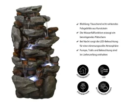 Ubbink Polyresin-Gartenbrunnen Acqua Arte Bonorva, ca. H127 cm New