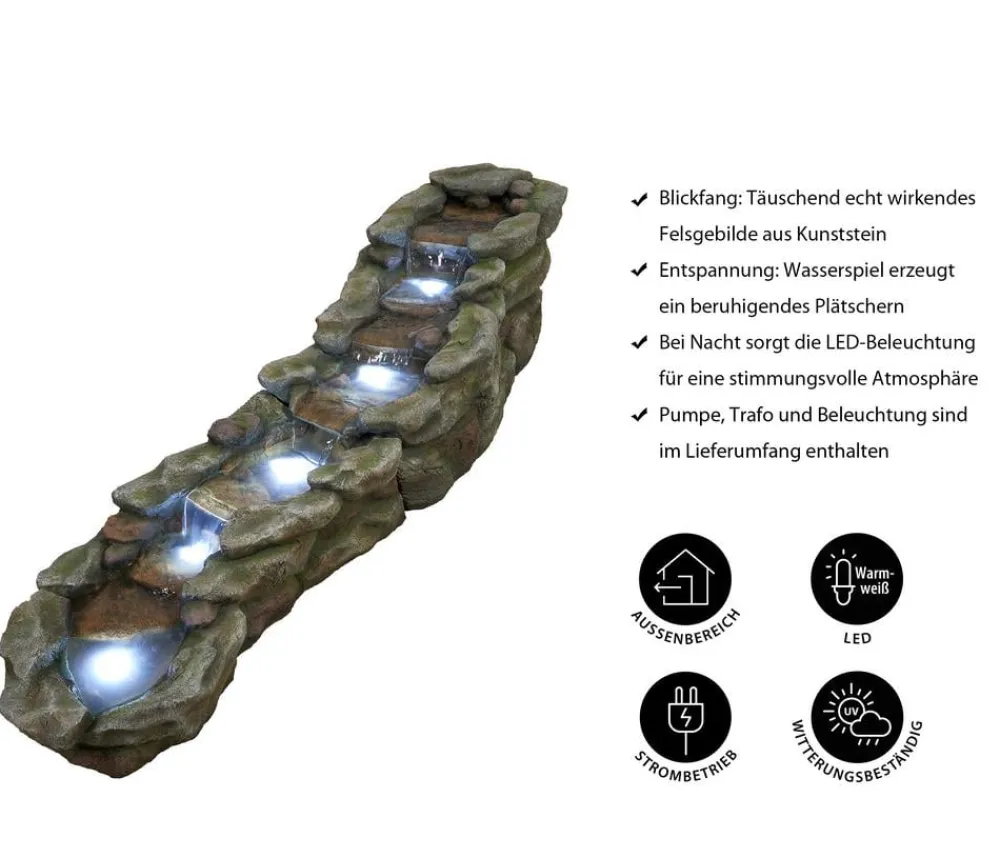 Ubbink Polyresin-Gartenbrunnen Acqua Arte Brembo, ca. H51 cm Best