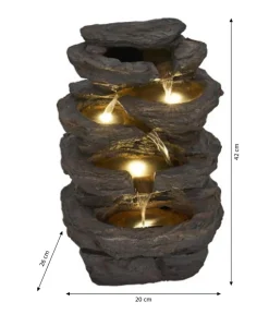 Ubbink Gartenbrunnen - Polyresin-Gartenbrunnen Acqua Arte Miras, ca. H42 cm