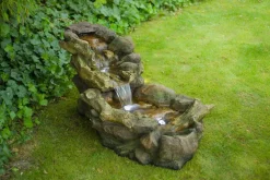Ubbink Gartenbrunnen - Polyresin-Gartenbrunnen Wasserfall Aspen, ca. B50/H50/T105 cm