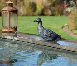 Ubbink Gartenbrunnen - Polyresin-Wasserspeier Ente, ca. B15/H24/T29 cm