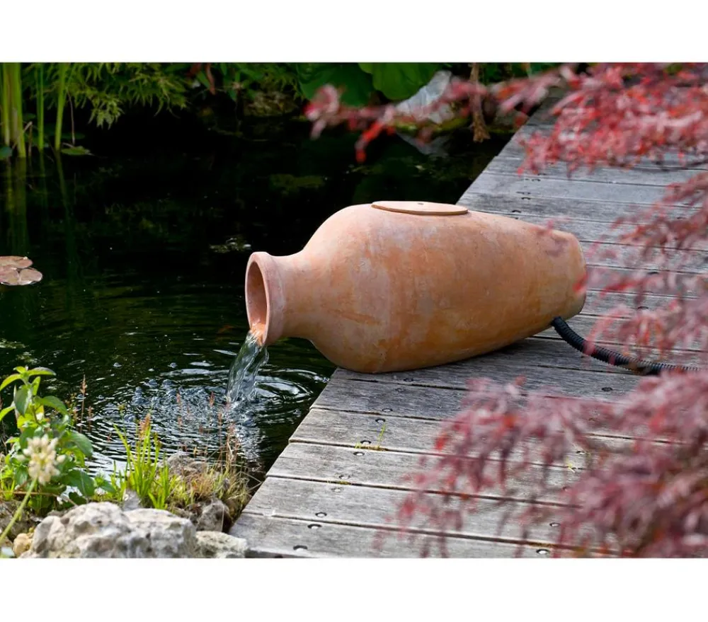 Ubbink Gartenbrunnen|Gartenteich·Teichpumpen & Teichtechnik - Terrakotta-Filter-Set Amphora, B30/H28/T60 cm Orange
