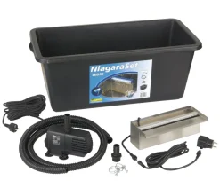 Ubbink Gartenbrunnen - Wasserfall Set Niagara LED mit Pumpe