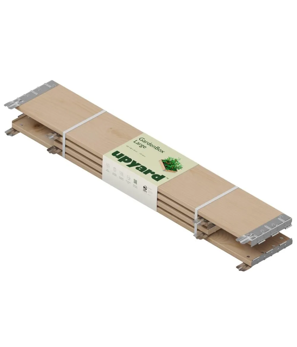 upyard Hochbeete & Frühbeete - Hochbeet-Aufsatzrahmen, ca. B120/H19,5/T80 cm Braun