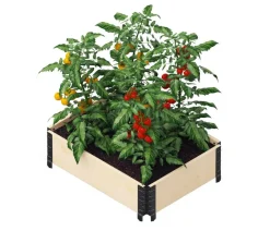 upyard Hochbeete & Frühbeete - Hochbeet-Aufsatzrahmen, ca. B80/H19,5/T60 cm Natur