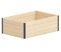 upyard Hochbeete & Frühbeete - Holz-Hochbeet GardenBox I-Box, ca. B120/H40/T80 cm Schwarz
