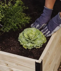 upyard Hochbeete & Frühbeete - Holz-Hochbeet GardenBox I-Box, ca. B120/H40/T80 cm Schwarz